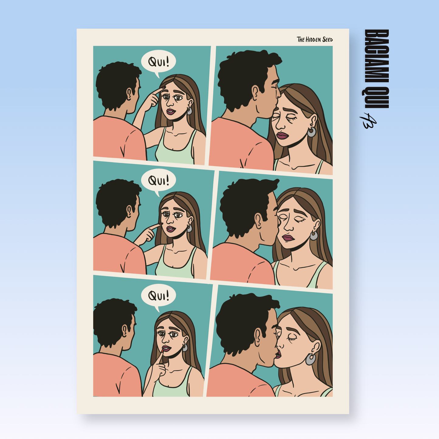 Poster BACIAMI QUI A3