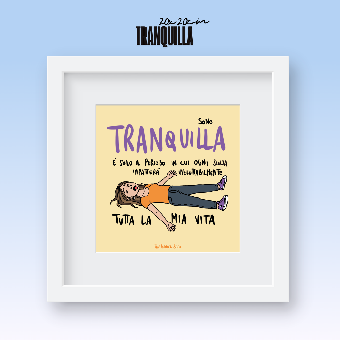 Poster TRANQUILLA 20x20cm